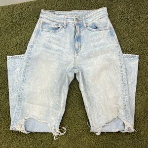 American Eagle Distressed Light Blue Denim Jeans